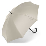 nachhaltiger Esprit Regenschirm Stockschirm Schirm mit Automatik Long AC grau
