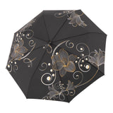 doppler Regenschirm Taschenschirm Auf Zu Automatik Golden Flower Satin