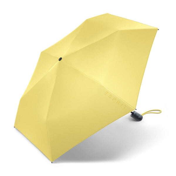 nachhaltiger Esprit Regenschirm Taschenschirm Easymatic Slimline yellow cream