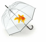 happy rain Regenschirm transparent durchsichtig mit Automatik Goldfisch