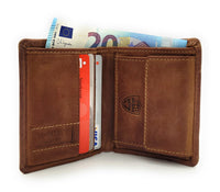Jockey Club echt Leder Mini Geldbörse Hunterleder Toro vintage mit RFID Schutz