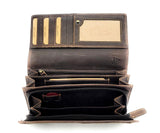 Jockey Club große echt Leder Damen Geldbörse Portemonnaie Toro vintage braun mit RFID Schutz