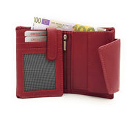 Jockey Club echt Leder Damen Geldbörse Portemonnaie Geldbeutel viele Fächer mit RFID Schutz rot