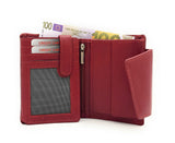 Jockey Club echt Leder Damen Geldbörse Portemonnaie Geldbeutel viele Fächer mit RFID Schutz rot