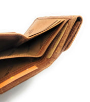 Hill Burry kleine echt Leder Damen Geldbörse Portemonnaie mit RFID NFC Schutz cognac braun
