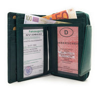 Jockey Club echt Leder Geldbörse Portemonnaie Geldbeutel Sauvage mit RFID Schutz petrol