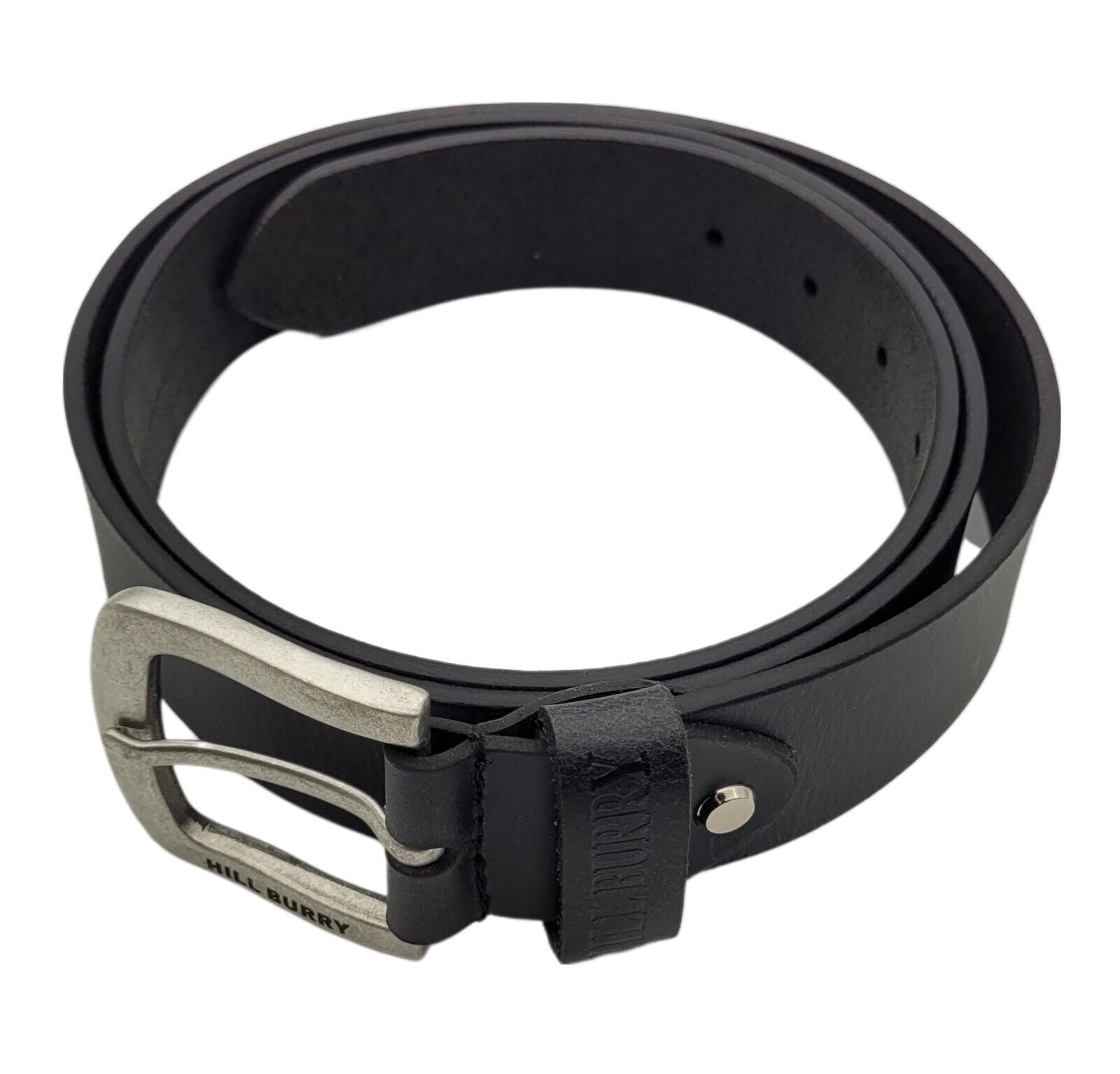 Hill Burry echt Leder Herren Gürtel 100cm (Taille) 40mm breit kürzbar Vollleder schwarz