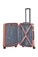 Travelite Bali Reisekoffer M Trolley 67cm 4 Rad Rollen TSA Hartschale koralle