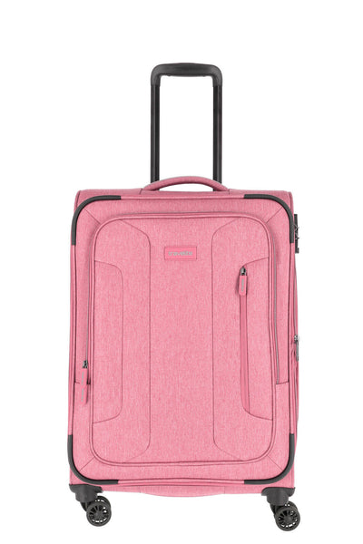 Travelite Boja Reisekoffer M Trolley Koffer 67cm 4 Rad / Rollen Dehnfalte TSA pink