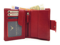 Jockey Club echt Leder Sicherheits-Geldbörse Portemonnaie mit RFID Schutz rot