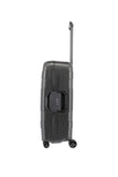 Travelite Korfu Reisekoffer M Trolley Rahmen Koffer 65cm 4 Rad / Rollen TSA schwarz