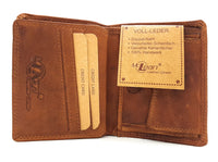 McLean echt Büffel Voll-Leder Geldbörse Portemonnaie Geldbeutel mit RFID NFC Schutz antik braun