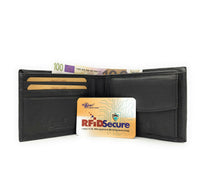 echt Leder Geldbörse Portemonnaie Geldbeutel mit RFID NFC Schutz schwarz