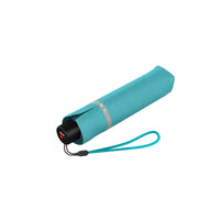 Knirps Rookie Kinder Regenschirm Taschenschirm Schirm leicht reflektierend capri blau