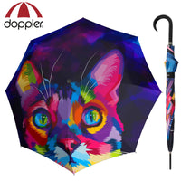 doppler Regenschirm Stockschirm mit Automatik modern.ART Kitten Katze