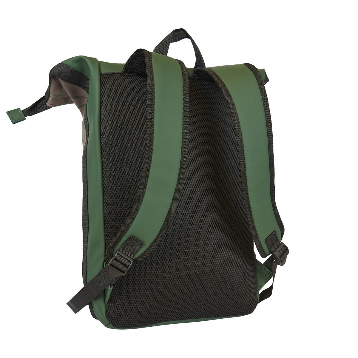 New Rebels Mart Art Roll Up Kurier Rucksack New York Milkmaid mit Joint rauchendem Milchmädchen und Cannabisblatt, wasserabweisend, Laptopfach