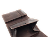 Jockey Club echt Leder Mini Geldbörse Portemonnaie Vintage RFID Schutz braun