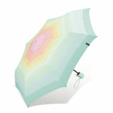 Esprit Regenschirm Taschenschirm Easymatic Auf-Zu Automatik Rainbow Dawn aquasplash