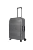 Travelite Korfu Reisekoffer M Trolley Rahmen Koffer 65cm 4 Rad / Rollen TSA schwarz