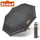 Scout Kinder Regenschirm mit Reflektionsstreifen leicht grau