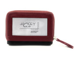 Jockey Club echt Leder Mini Geldbörse Portemonnaie mit RFID Schutz rot