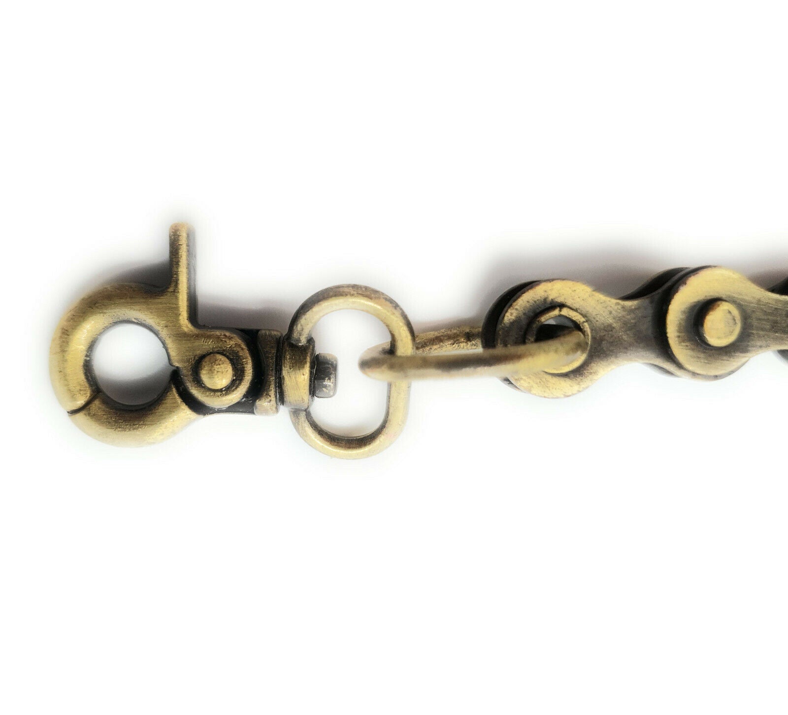Jockey Club Fahrradkette Sicherheitskette Metallkette Kellnerkette Kette für Kellner Geldbörse Kellnerbörse Bikerbörsen mit Lederschlaufe