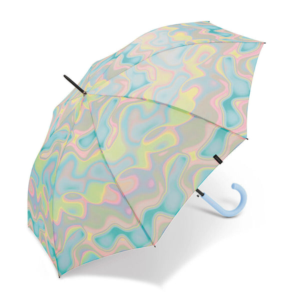 Esprit Regenschirm Stockschirm Schirm mit Automatik sweet potion rainbow marble Regenbogen