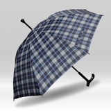 Regenschirm Stützschirm Gehhilfe Gehstock Fritzgriff Gummipuffer karo blau weiß